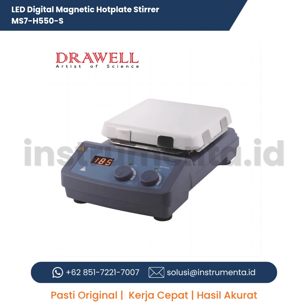 Distributor Resmi LED Digital Magnetic Hotplate Stirrer MS7-H550-S Ready Stock Alat Pengaduk Pemanas Laboratorium